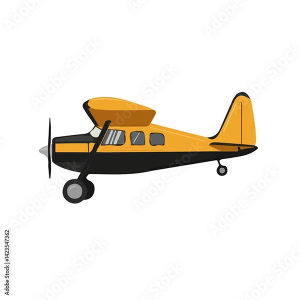 Obraz A Very Simple flat 2D icon of a Collection of air airplanes isolated on a transparent background, vector, flat design, animation design, vector, simple flat 2D icon, minimalist eps format