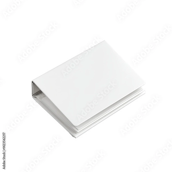 Fototapeta White binder office supply for organizing documents and papers in a professional and clean manner a transparent background.