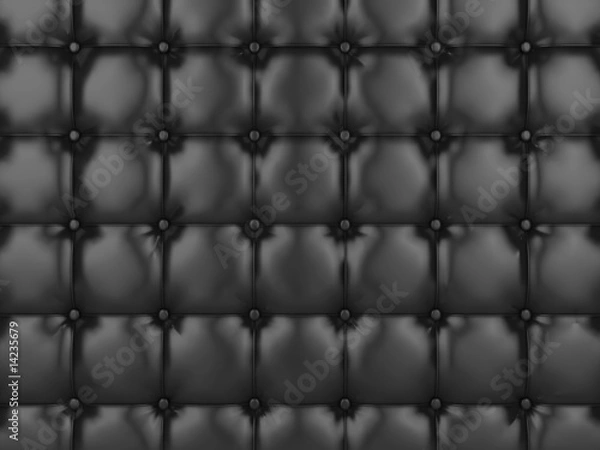 Obraz Black buttoned leather
