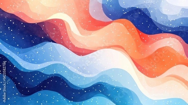 Fototapeta Abstract winter background with vector illustration