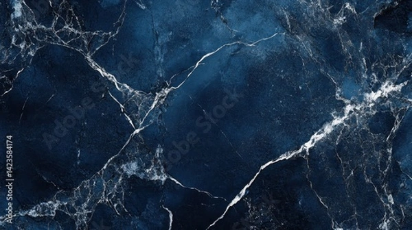 Obraz Velvety marble wallpaper background in dark blue and gray