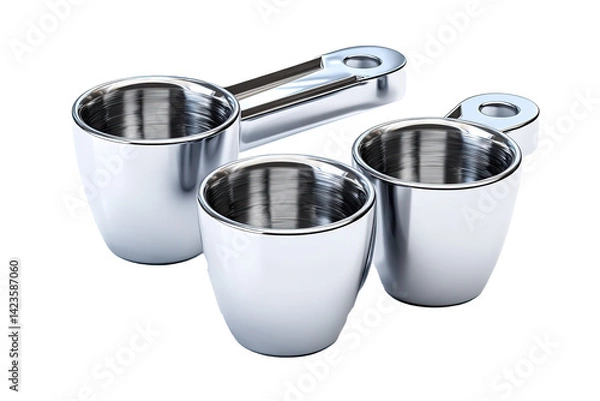 Fototapeta single measuring cups perfectly centered and fully isolated on a plain 
