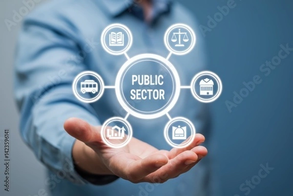Fototapeta Public_Sector:_A_Comprehensive_Overview_of_Governance,_Economy,_and_Infrastructure._Explore_the_public_sector's_role_in_shaping_a_prosperous_and_sustainable_future.