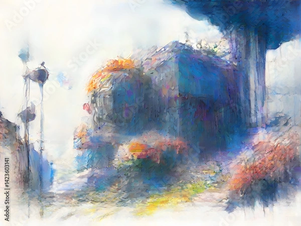 Fototapeta Old AI Image Generation - Artificial Intelligence Advancement Diffusion Models Steps