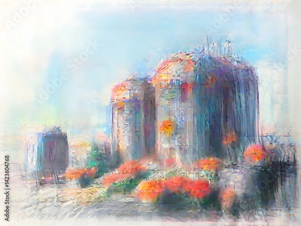 Fototapeta Old AI Image Generation - Artificial Intelligence Advancement Diffusion Models Steps