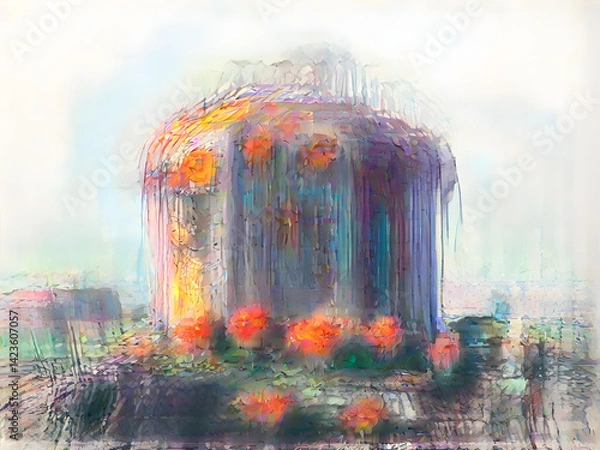 Fototapeta Old AI Image Generation - Artificial Intelligence Advancement Diffusion Models Steps