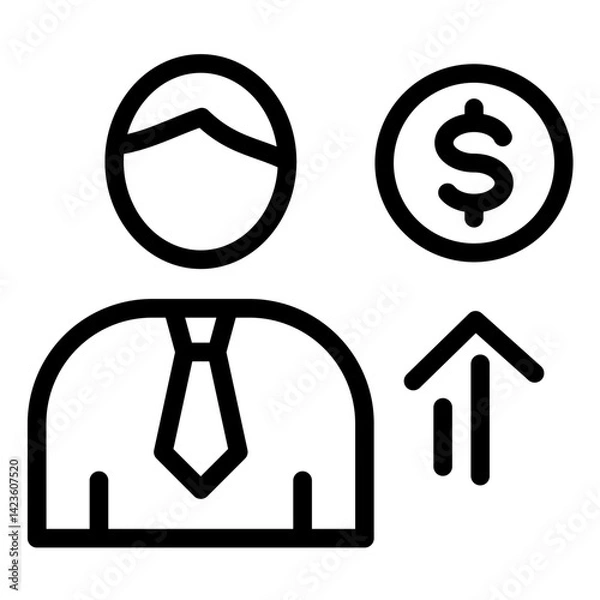 Fototapeta Financial Advisor line icon style