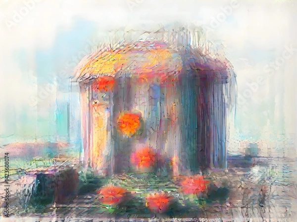 Fototapeta Old AI Image Generation - Artificial Intelligence Advancement Diffusion Models Steps