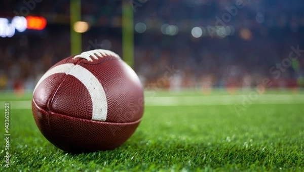 Obraz Gripping_American_Football_on_the_Lush_Field_of_a_Thrilling_Stadium