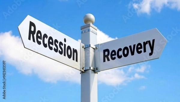 Obraz Recession_vs._Recovery:_Navigating_the_Economic_Crossroads._A_Visual_Guide_to_Economic_Choices_and_Opportunities.__A_Crucial_Decision_Point_in_the_Economic_Landscape.