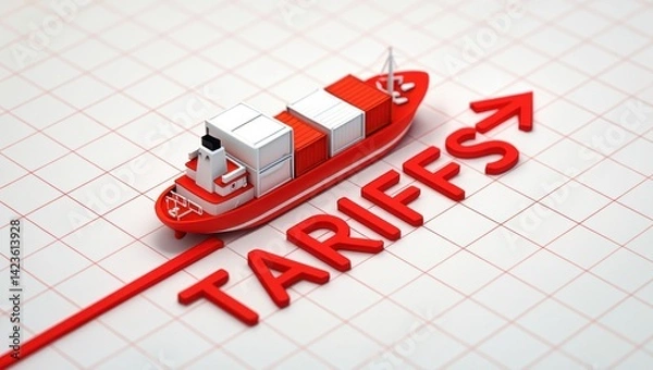 Obraz Impact_of_Tariffs_on_Global_Shipping:_A_Visual_Representation_of_Trade_Dynamics