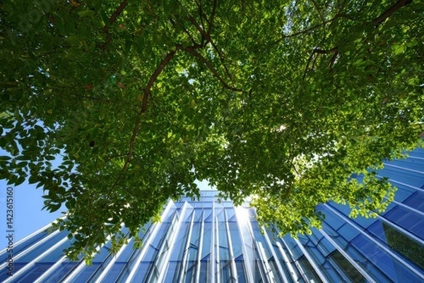 Obraz Modern_Architecture_Meets_Lush_Nature:_A_Sustainable_Urban_Oasis