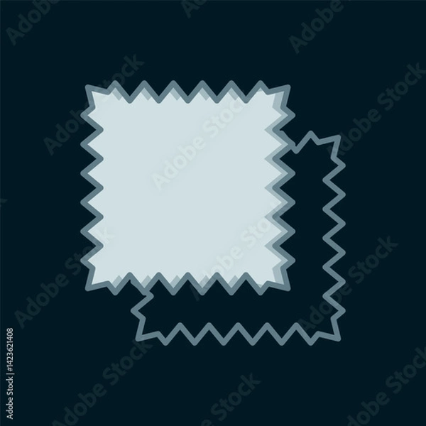 Obraz Line Leather icon isolated on black background. Flat filled outline style with shadow. Vector