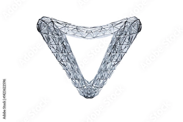 Fototapeta wireframe logo skeletal structure, transparent effect, futuristic feel, clean 