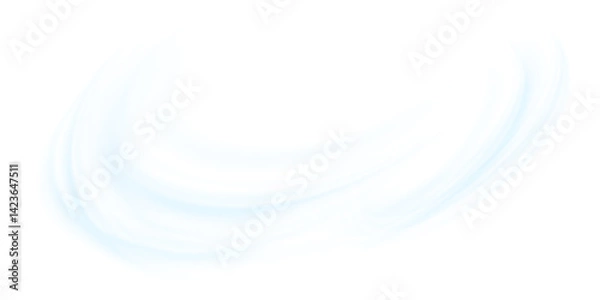 Fototapeta Air flow Isolated PNG and vector isolated. Effect of winter air and wind stream waves effect in blue color.