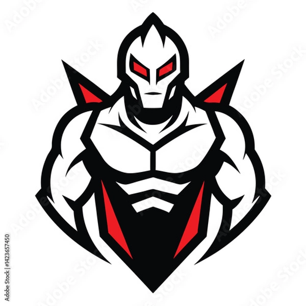 Fototapeta futuristic shark robot mascot design