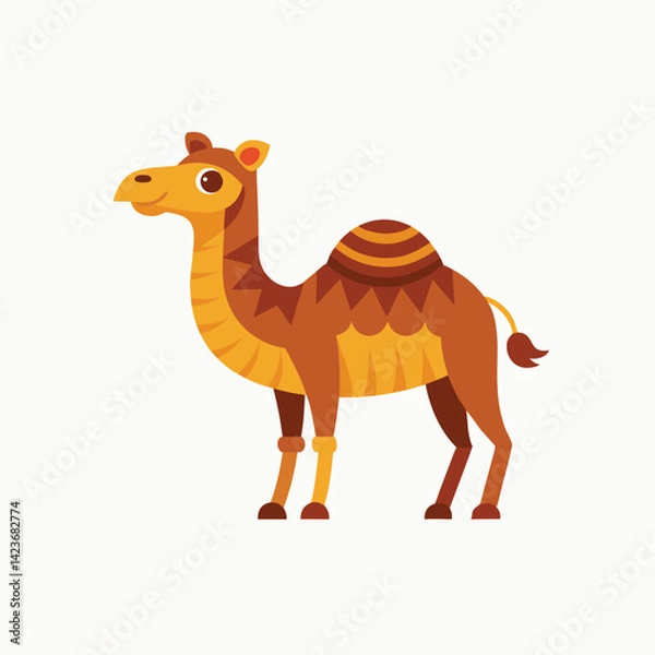 Obraz Vector Illustration of a Camel. Artistic pastel animal portrait illustration