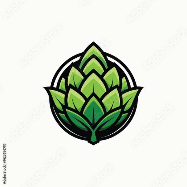 Obraz Detailed purple artichoke Hand drawn outline vector sketch illustration on white background