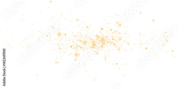 Obraz An enchanting and mesmerizing explosion of golden sparkles along with shimmering dust set on a transparent background