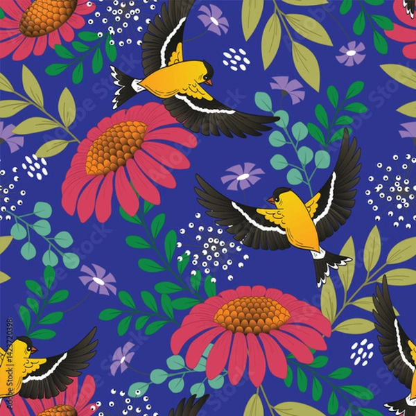 Fototapeta Vector Images of Various Types of Bird Patterns With Subtle Colors