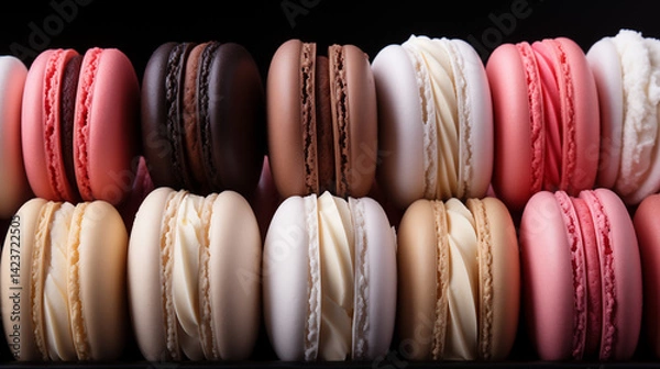 Fototapeta Marshmallows in different colors.