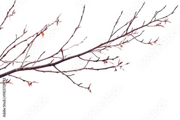 Obraz Bare tree branch with new buds