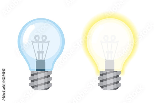 Obraz Blue and yellow bulbs