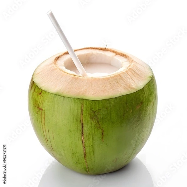 Fototapeta coconut on a white background isolated