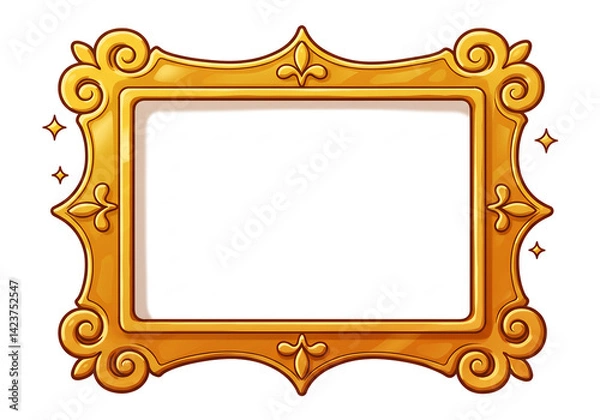 Fototapeta 黄金の豪華な額縁 空想的な輝き