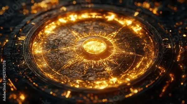 Fototapeta Glowing orb abstract circular design