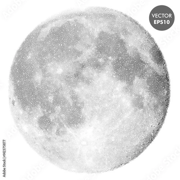 Obraz Moon vector illustration. Space abstract background.