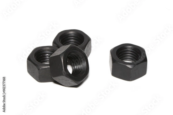 Fototapeta closeup isolated nuts on white background