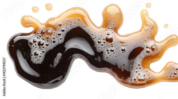 Obraz Dark beer streak isolated on transparent background
