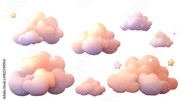 Fototapeta abstract background with clouds