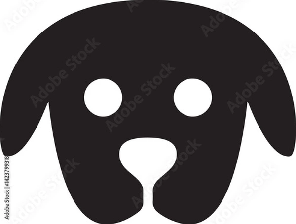 Fototapeta The dog simple icon. Vector ICON all icon Viktor