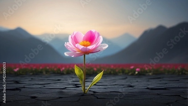 Fototapeta Vibrant Petals in a Serene Environment