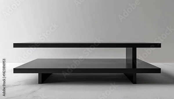Obraz A minimalist coffee table with smooth sleek lines for a modern living room
