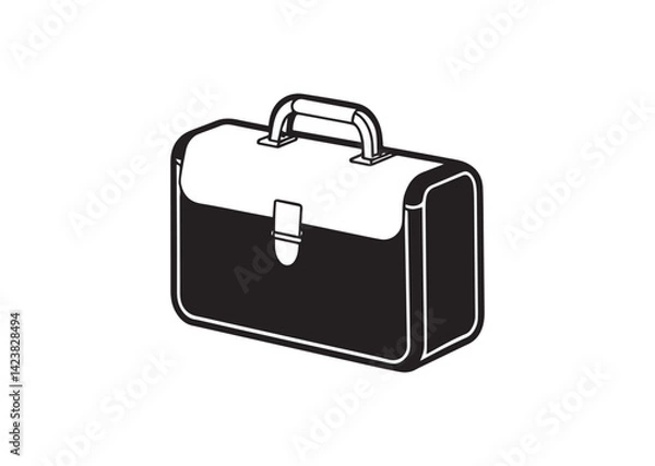 Fototapeta Briefcase silhouette vector