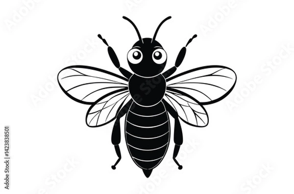 Fototapeta Silhouette of Ant, Set of Atn's cartoon  of different shapes,  Ant vector illustration, Collection of Hand Drawn Ant icons on white background.