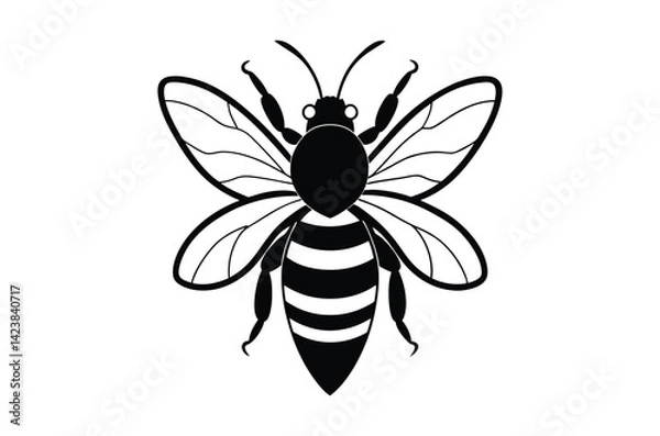 Fototapeta Silhouette of Ant, Set of Atn's cartoon  of different shapes,  Ant vector illustration, Collection of Hand Drawn Ant icons on white background.
