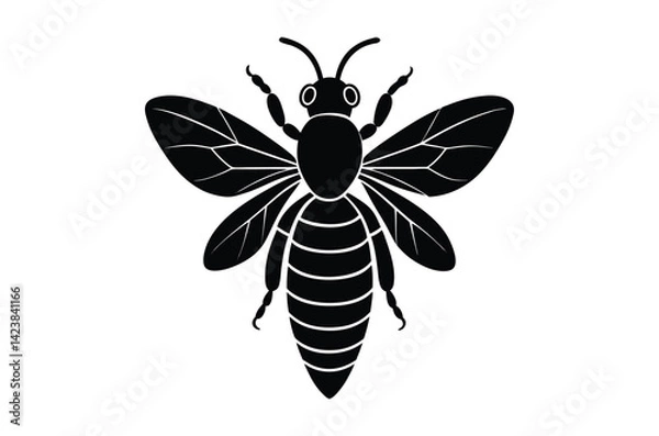 Fototapeta Silhouette of Ant, Set of Atn's cartoon  of different shapes,  Ant vector illustration, Collection of Hand Drawn Ant icons on white background.