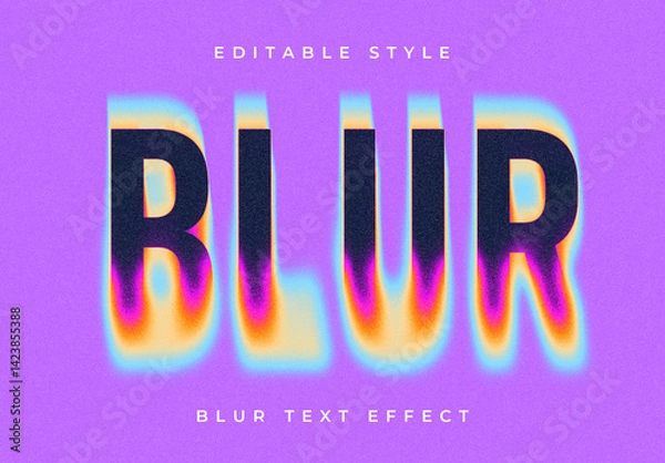 Fototapeta Gradient Blur Text Effect Soft Dreamy Typography Mockup