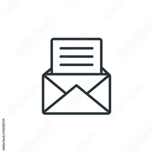 Obraz Mail with text vector icon