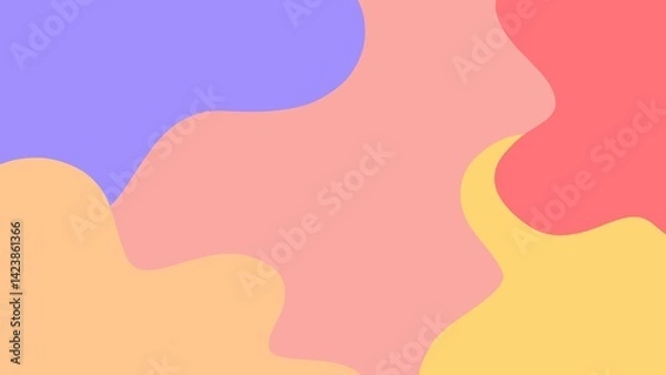 Fototapeta Bright colorful wave abstract background for card, presentation, web and banner templates