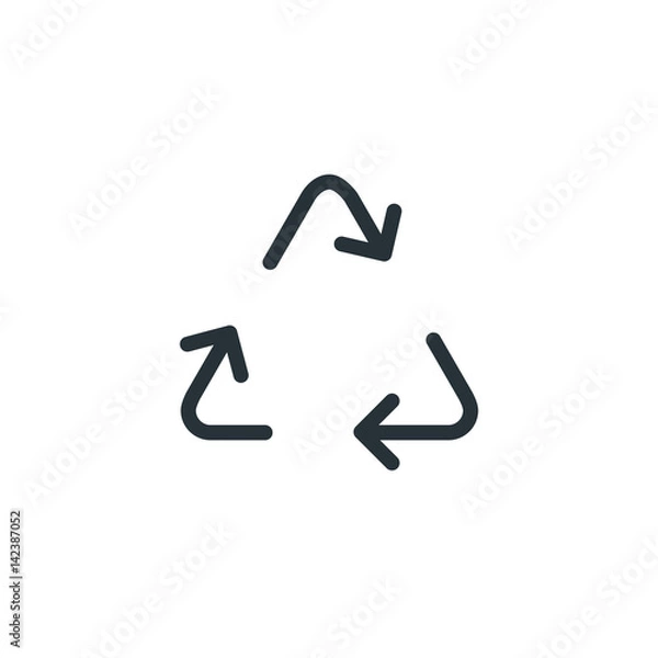 Fototapeta Recycle vector icon