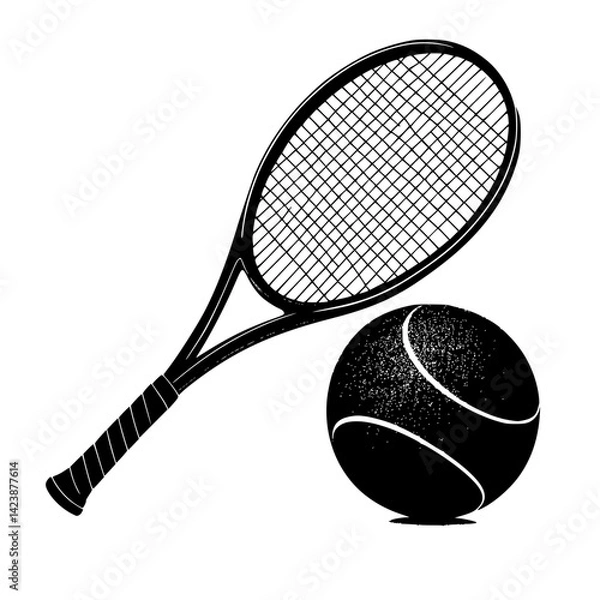Obraz tennis racket and ball