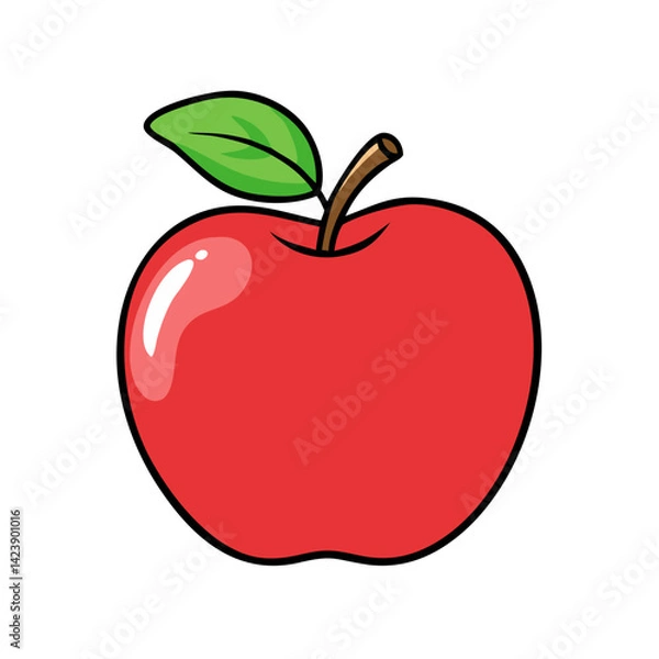Fototapeta apple icon, apple vector illustration-simple illustration of apple, perfect for apple logos and icons