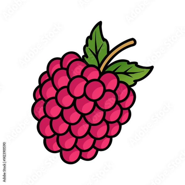 Fototapeta arctic raspberry icon, arctic raspberry vector illustration-simple illustration of arctic raspberry, perfect for arctic raspberry logos and icons