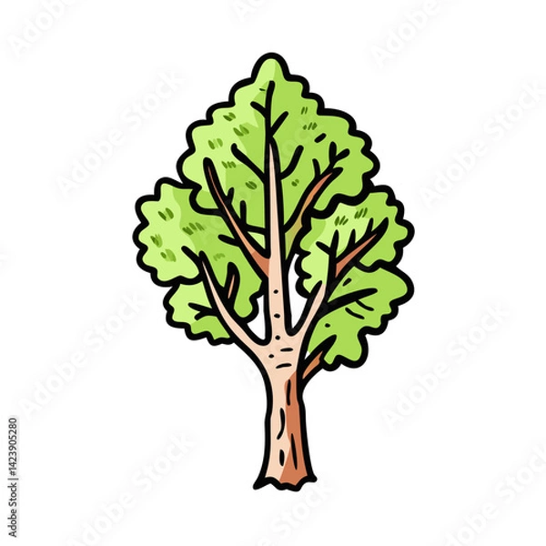 Fototapeta birch tree icon, birch tree vector illustration-simple illustration of birch tree, perfect for birch tree logos and icons