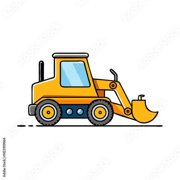 Fototapeta bulldozer icon, bulldozer vector illustration-simple illustration of bulldozer, perfect for bulldozer logos and icons